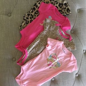 Juicy couture baby girl 4 pack onesie set